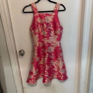 Floral Pink and Cream Dress